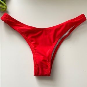 red cheeky bikini bottoms